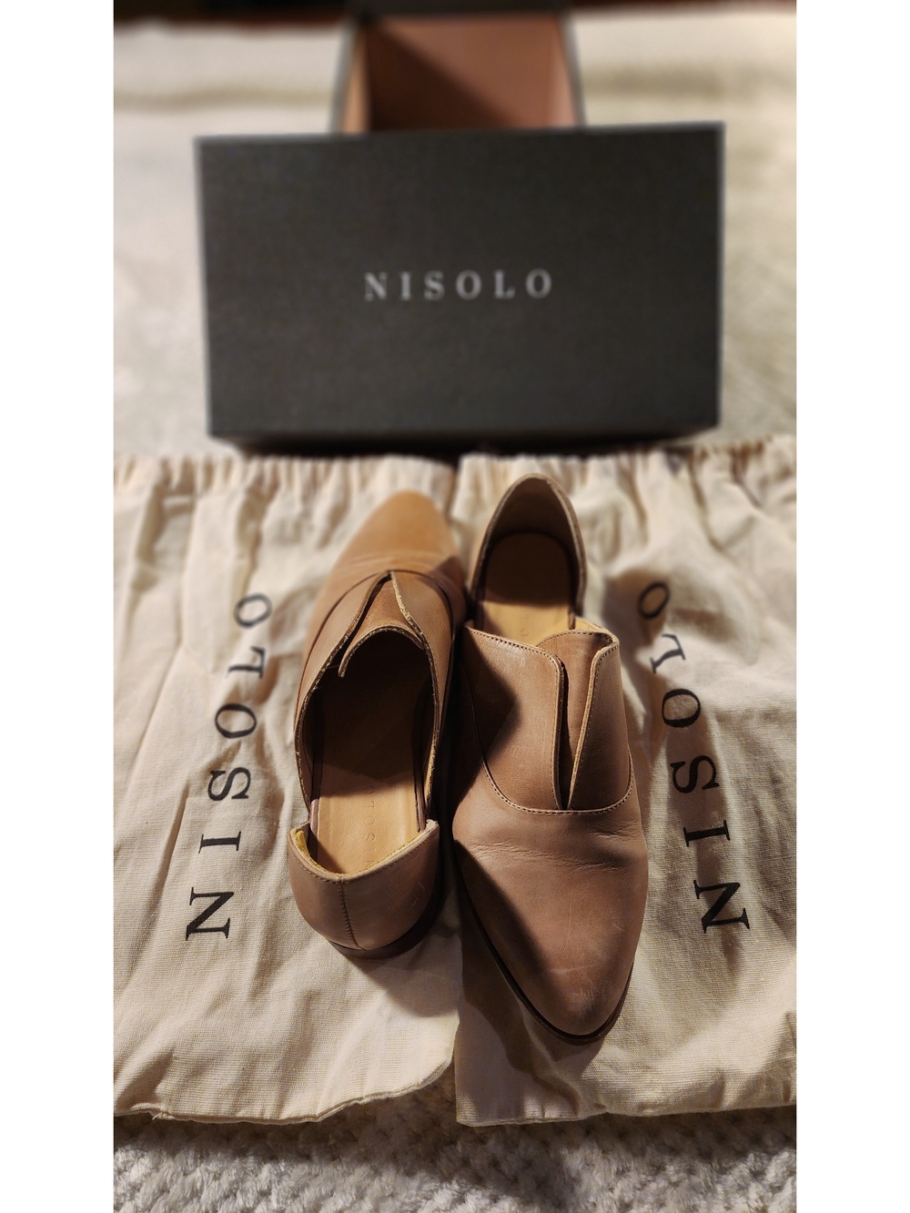 Nisolo Women's Almond Leather Slip-On Loafers